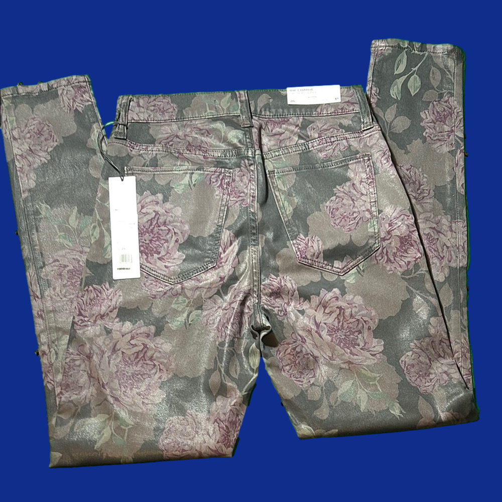 NWT joes jeans the charlie size 26 purple floral pattern - Picture 4 of 7
